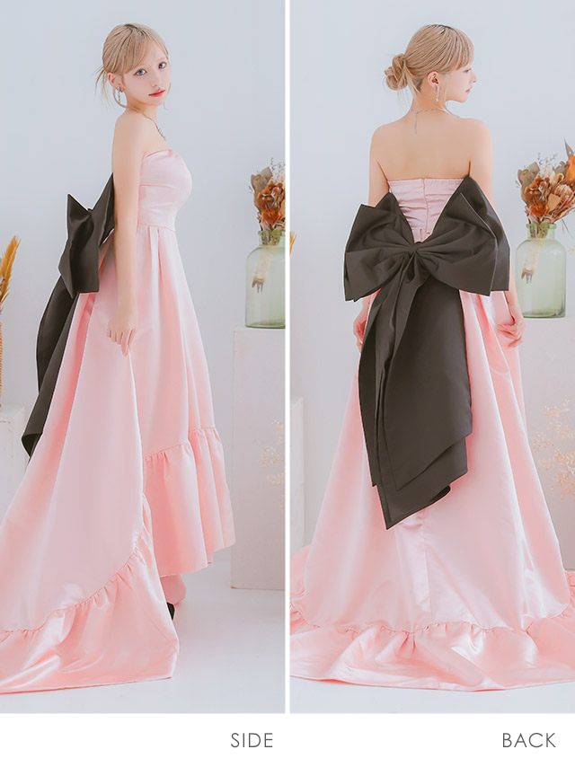 バースデー バックリボン ベア ゴージャス フリルテール Aラインロング