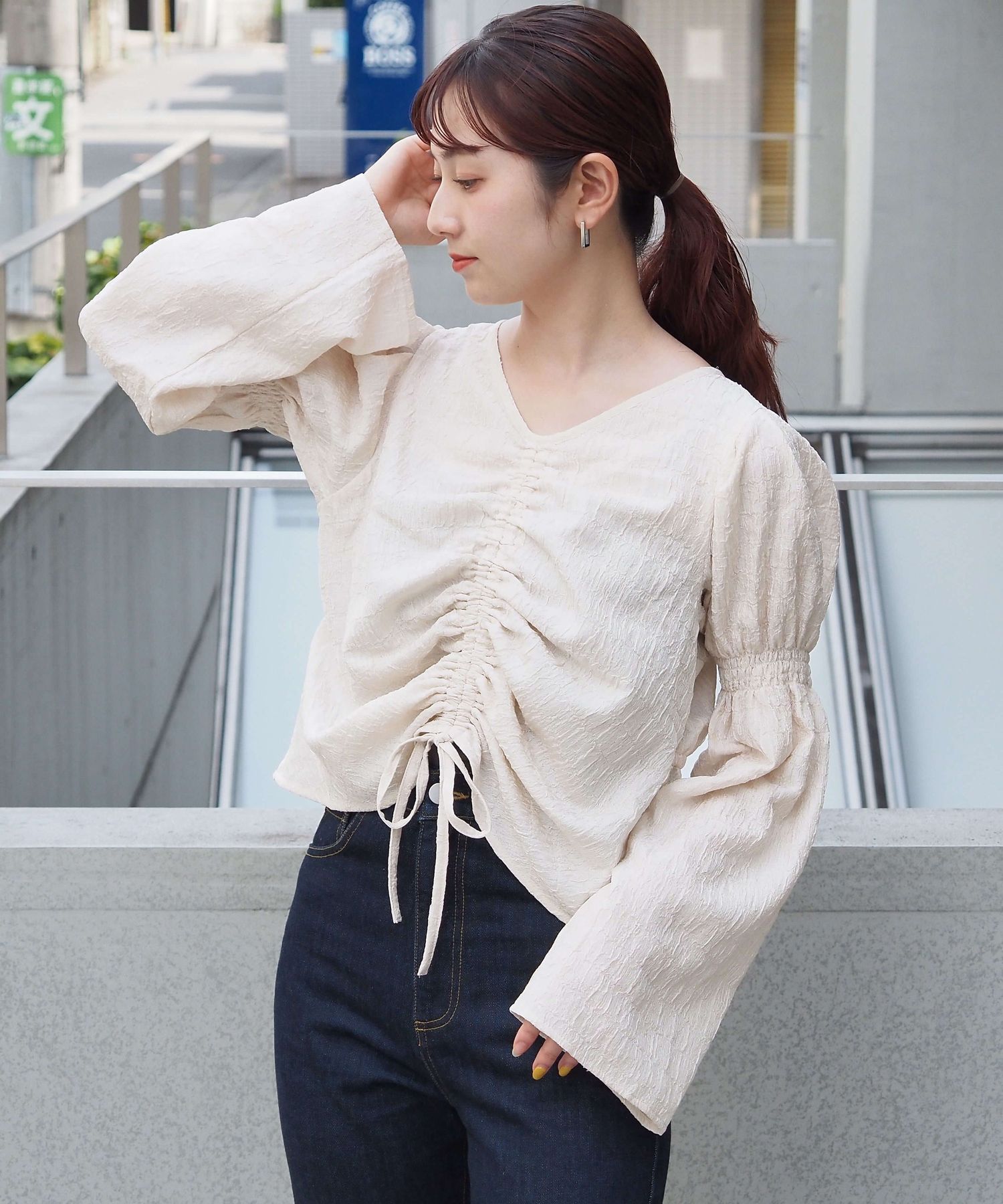 tiptop+pocket ティップトッププラスポケット / 前後2wayシャーリング