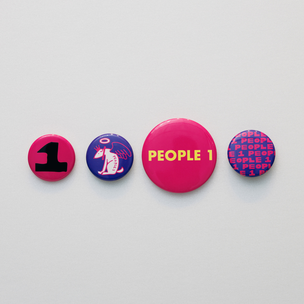PEOPLE 1 CAN BADGES / PINK × PURPLE | TOoKA BASE