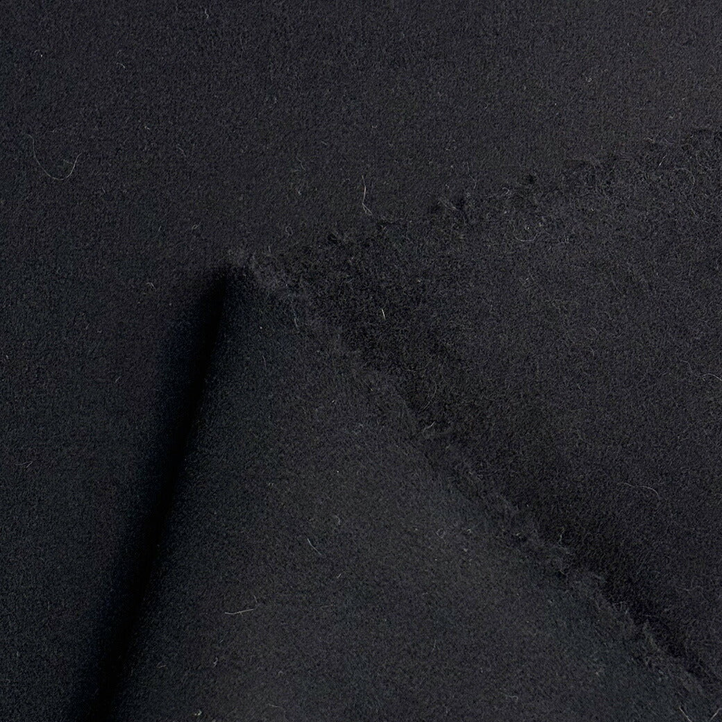 生地 【 メルトン 黒 】 メルトン生地 ウール 無地 巾150cm ウール90