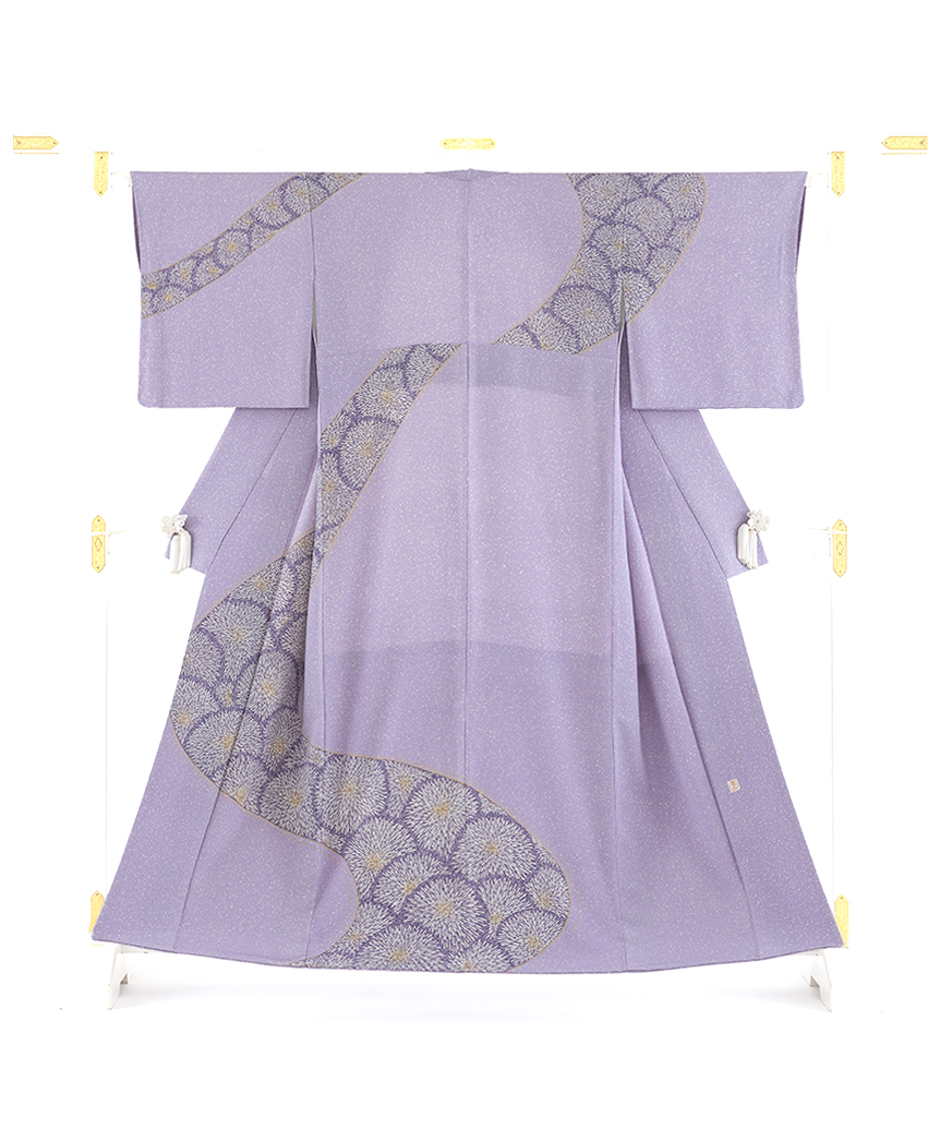 人間国宝 森口華弘作 訪問着 「菊川」 | 特選きものコレクション