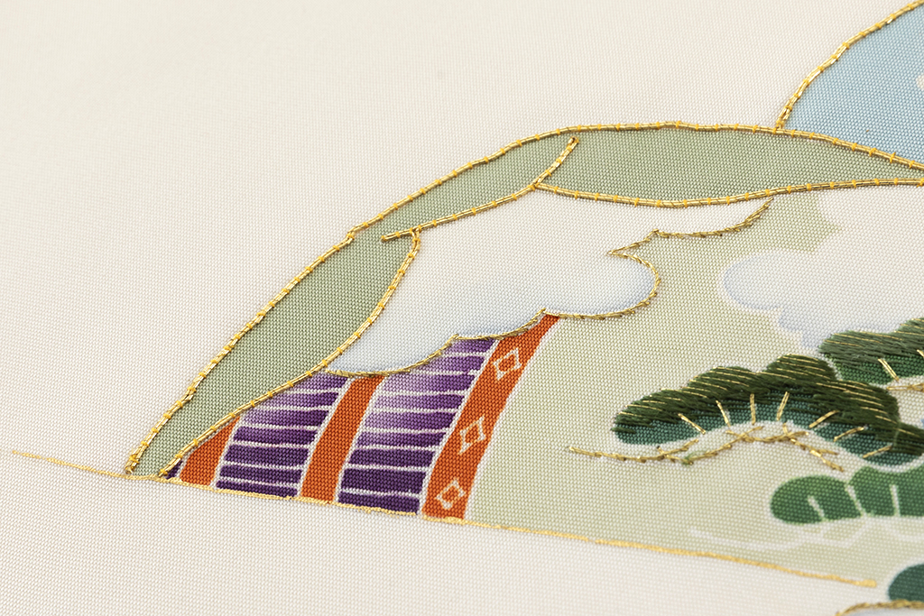 染繍工芸大羊居製 塩瀬九寸名古屋帯 | 特選きものコレクション