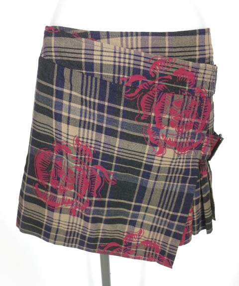 Vivienne Westwood RED LABEL / タータンチェック柄プリーツ巻き