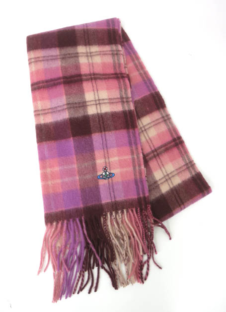 Vivienne Westwood / チェック柄カシミヤマフラー / ヴィヴィアン