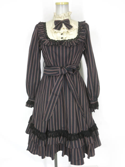 Victorian maiden / レジメンタルストライプ クラシカルドールドレス