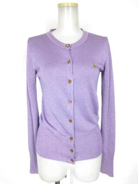 Vivienne Westwood RED LABEL / オーブ刺繍ラメニットカーディガン