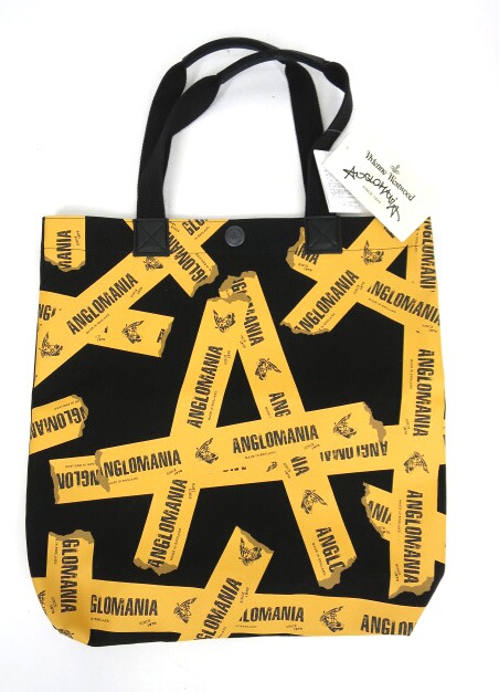 Vivienne Westwood ANGLOMANIA テープロゴ柄トートバッグ ヴィヴィアン
