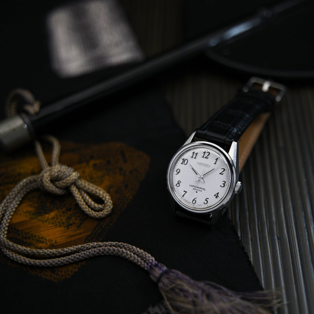 セイコー ロードマーベル 36000アラビア数字 シルバーダイヤル 手巻き