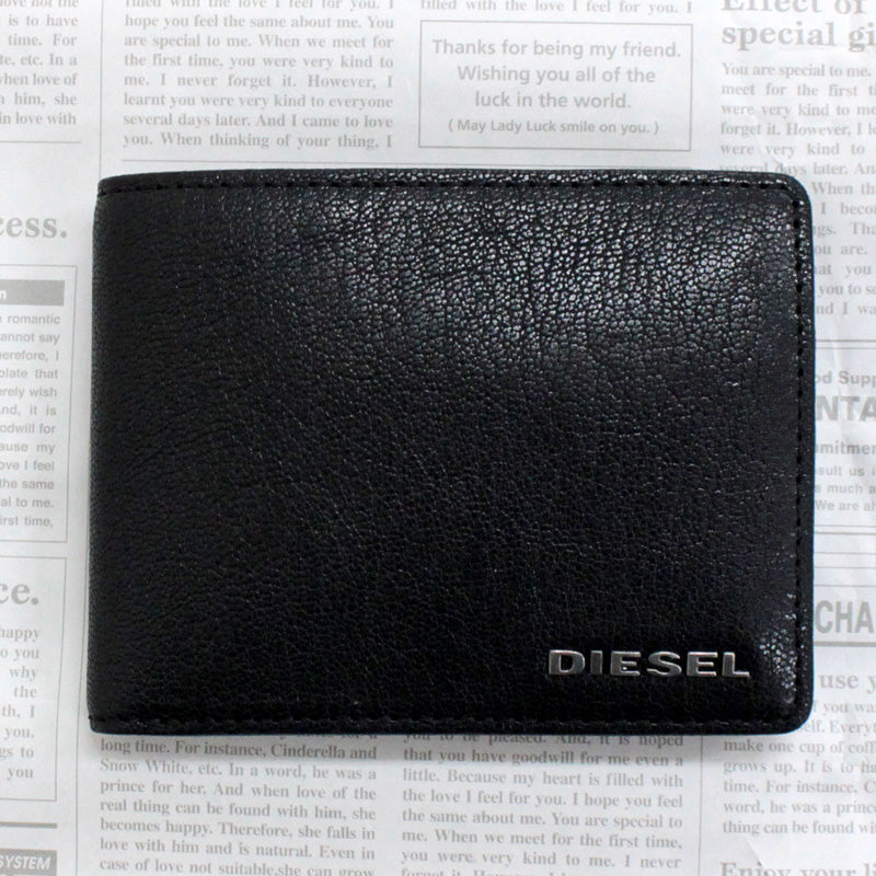 DIESEL ディーゼル 財布 2つ折り ウォレット レザー 本革 ロゴ