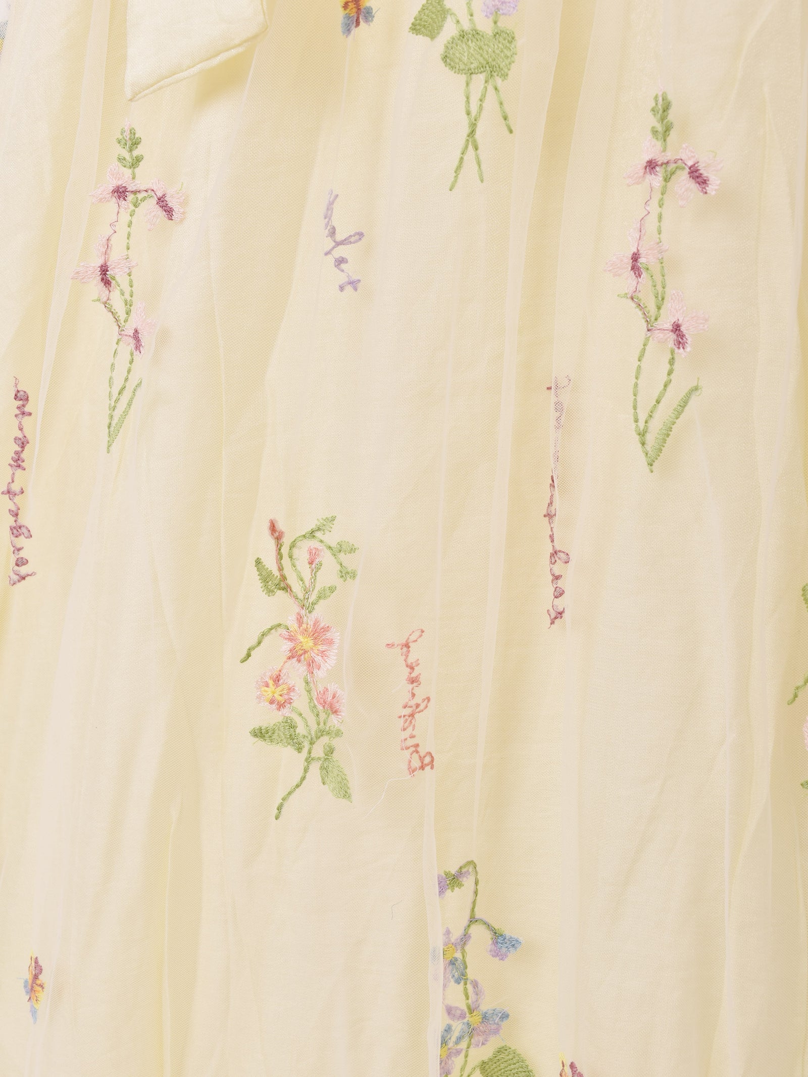 Meridian 花柄 刺繍 リボンネック ノースリーブワンピース – 古着屋Top