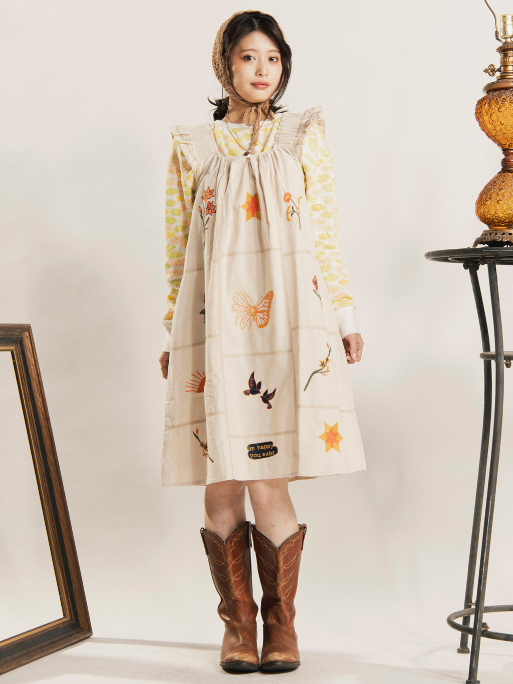 Emerald Motel パッチワーク刺繍 キャミソールワンピース – 古着屋Top