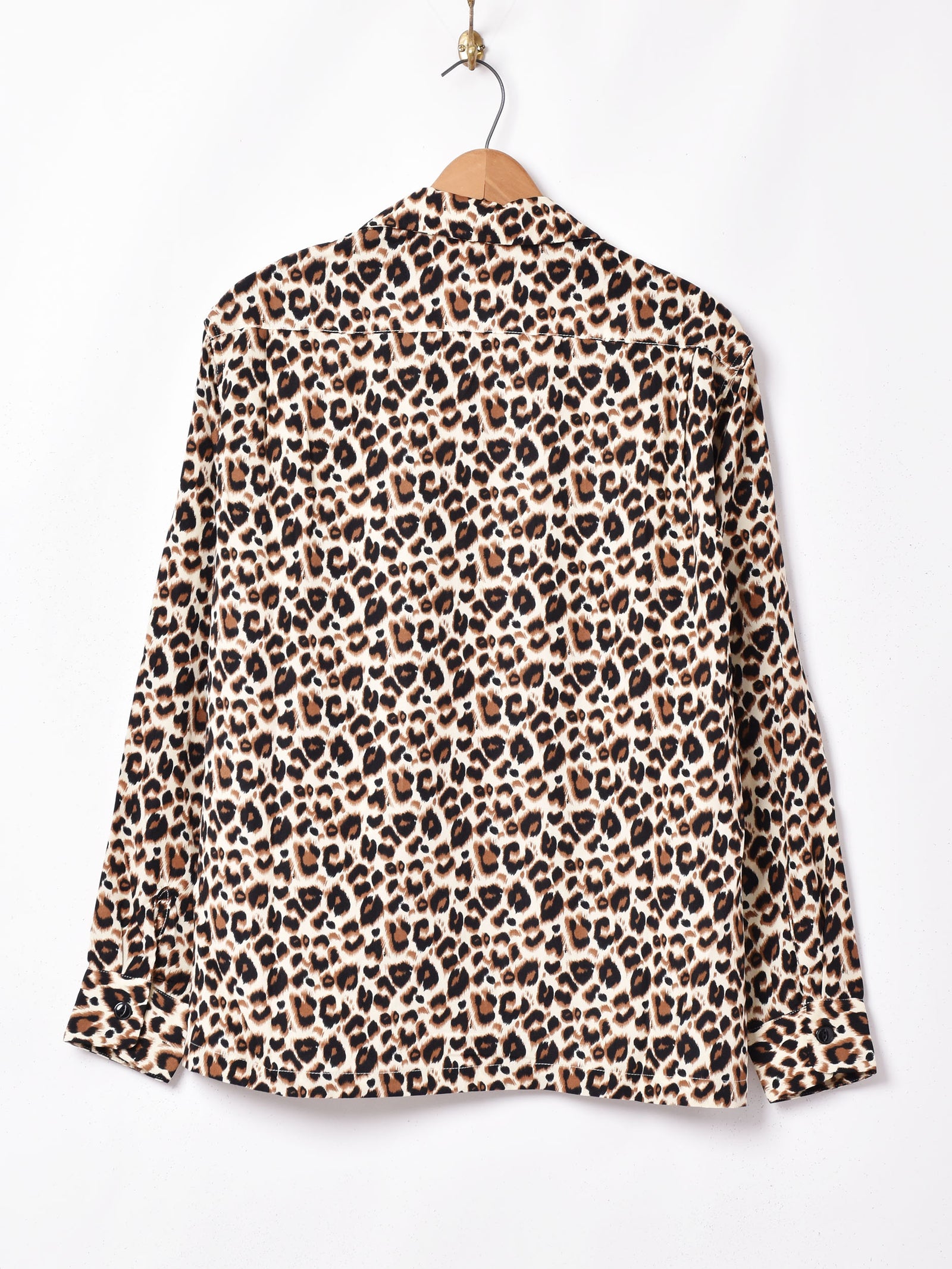 3色展開】TEMPTATIONレオパード柄 オープンカラー 長袖シャツ – 古着屋