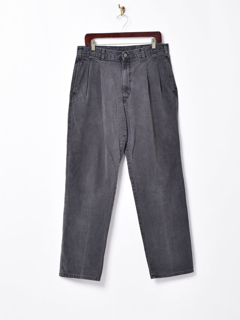 DOCKERS 2タックブラックデニムパンツ W34 – 古着屋Top of the Hillの
