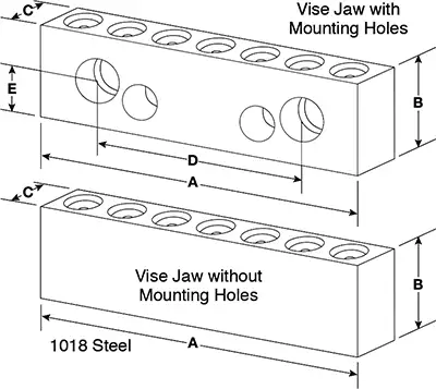 51254 - Mitee-Bite VersaGrip™ Steel Jaw Set For 4