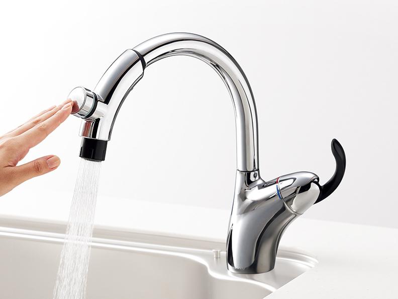 キッチン用水栓金具 タッチスイッチタイプ | 水栓金具（キッチン