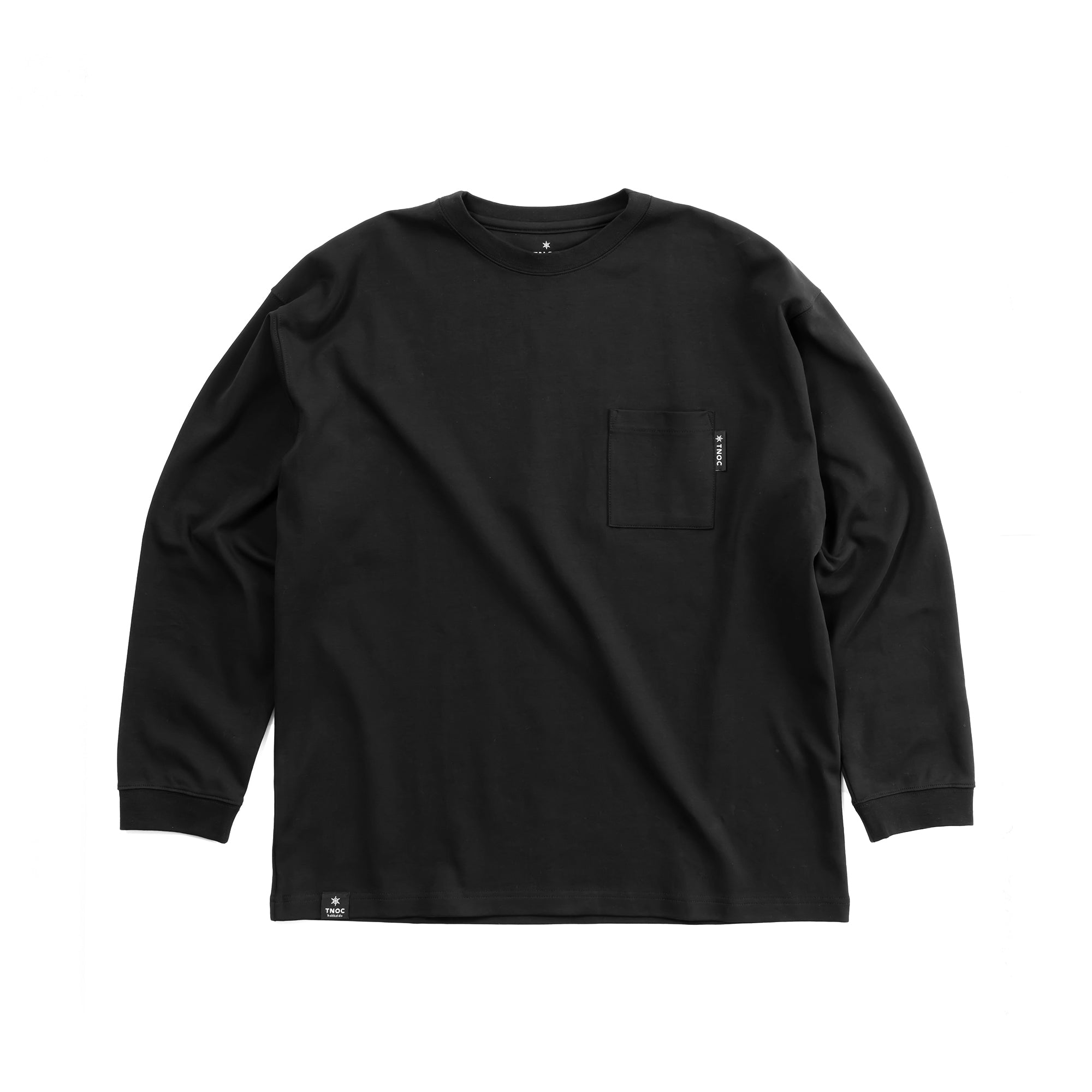 TNOC THE TEE LONG SLEEVE PONTE / BLACK POCKET
