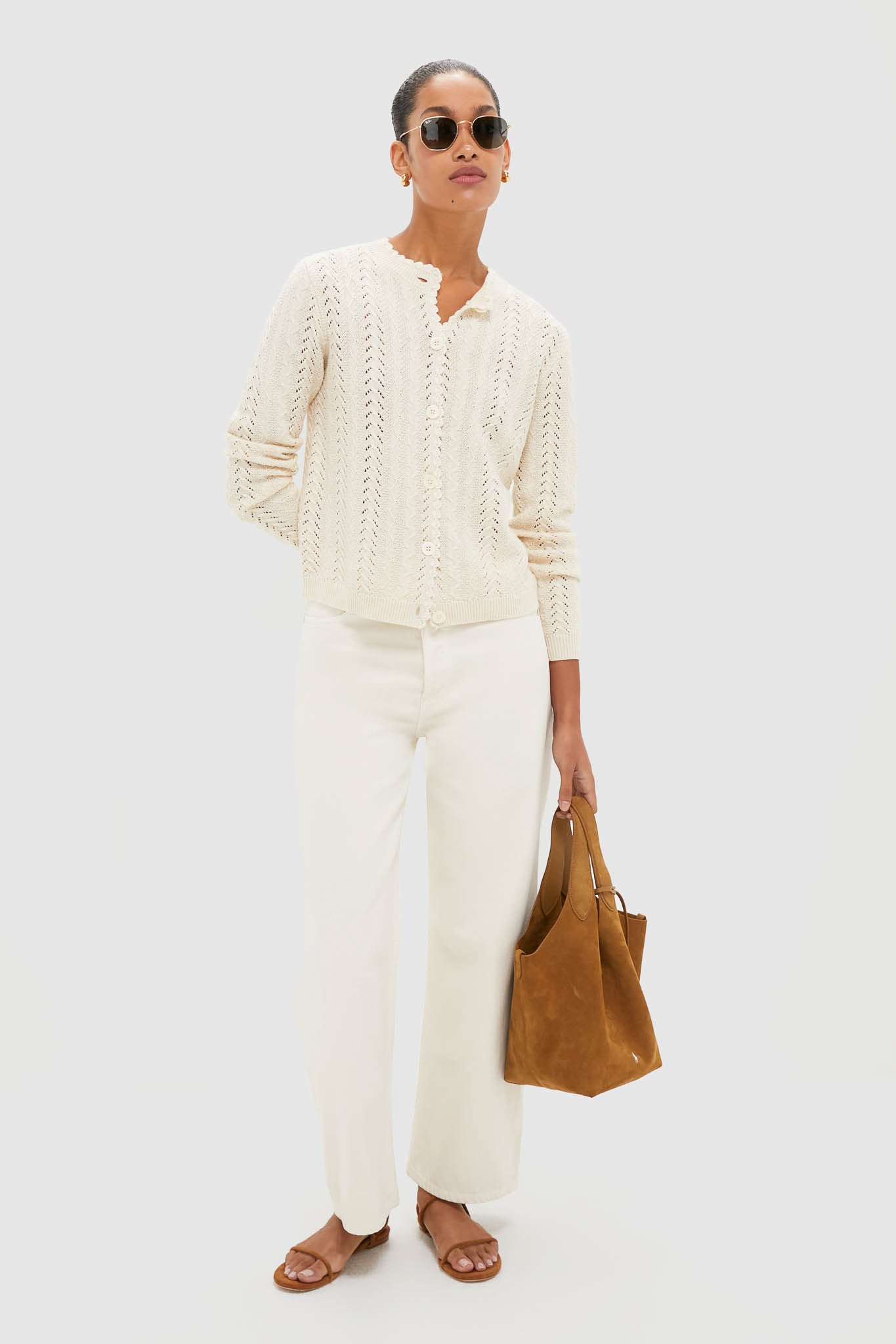 Champagne Annalise Cardigan | Alex Mill