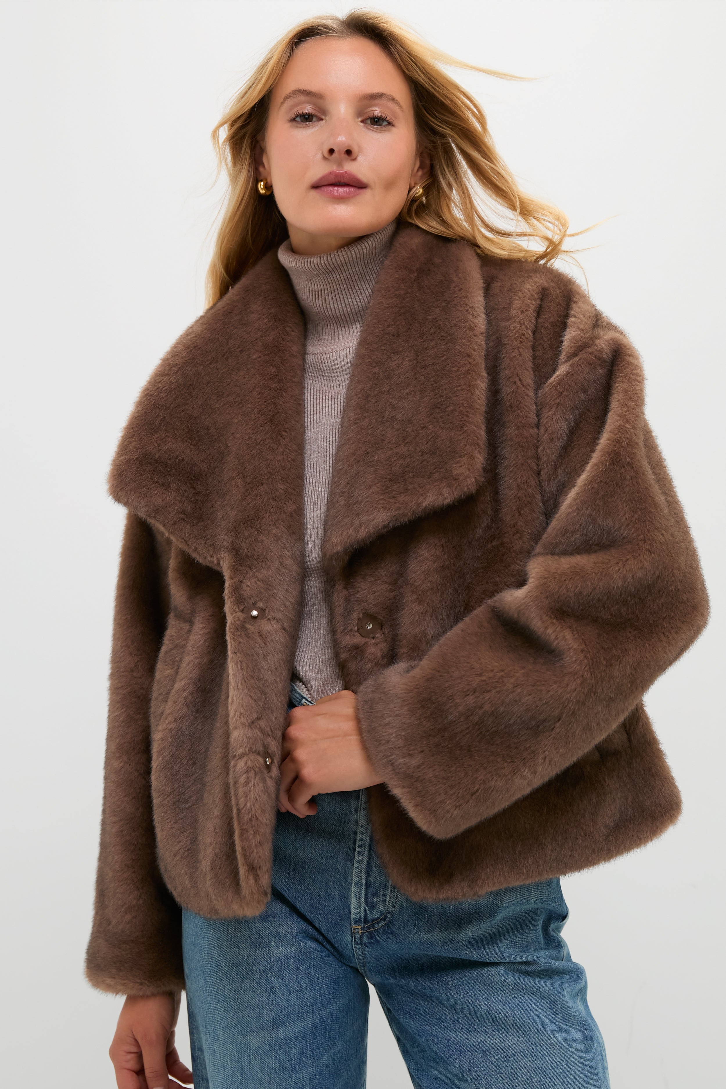 Brown Faux Fur Haddon Jacket | Hyacinth House