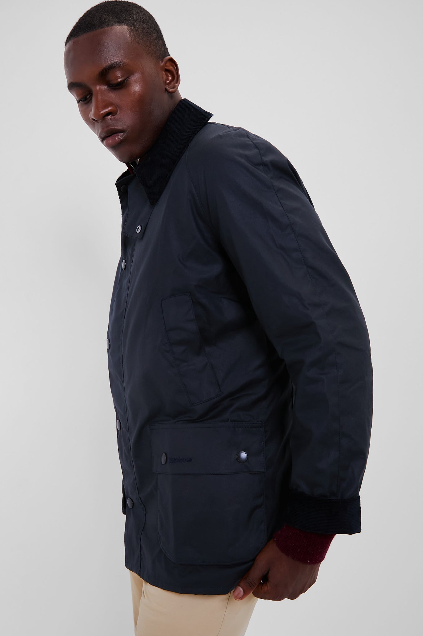 Navy Ashby Wax Jacket | Barbour