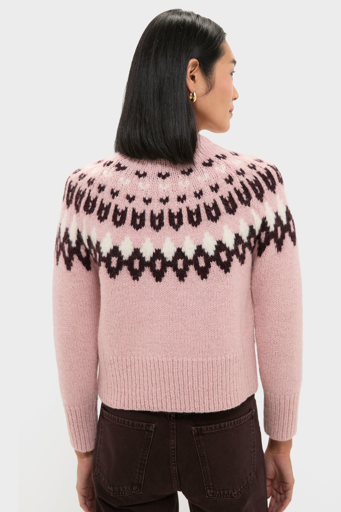 Deep Petal Multi Anne Fairisle Pullover | Veronica Beard