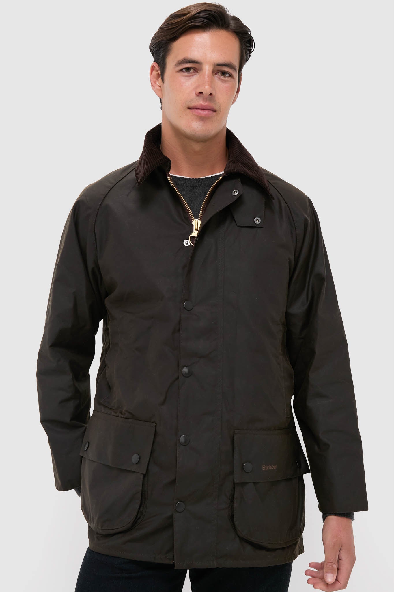 Men's Olive Beaufort Wax Jacket | Barbour