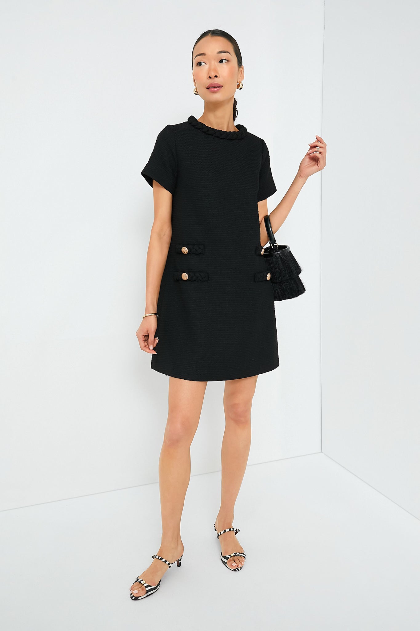 Black Tweed Jackie Dress | Tuckernuck