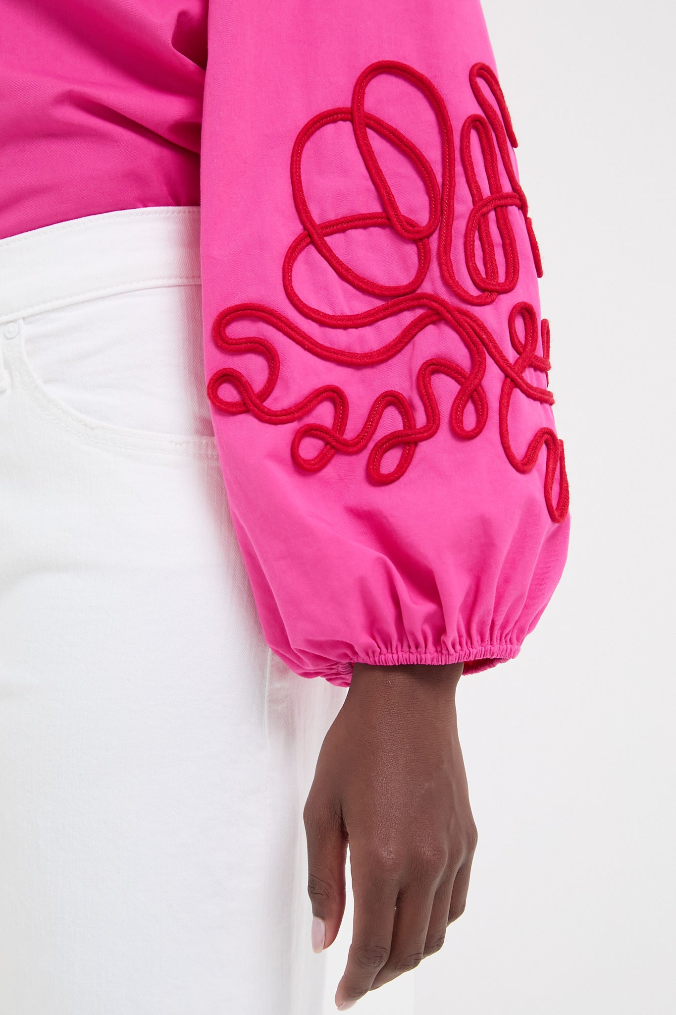 Pink & Red Soutache Stella Blouse | Hyacinth House