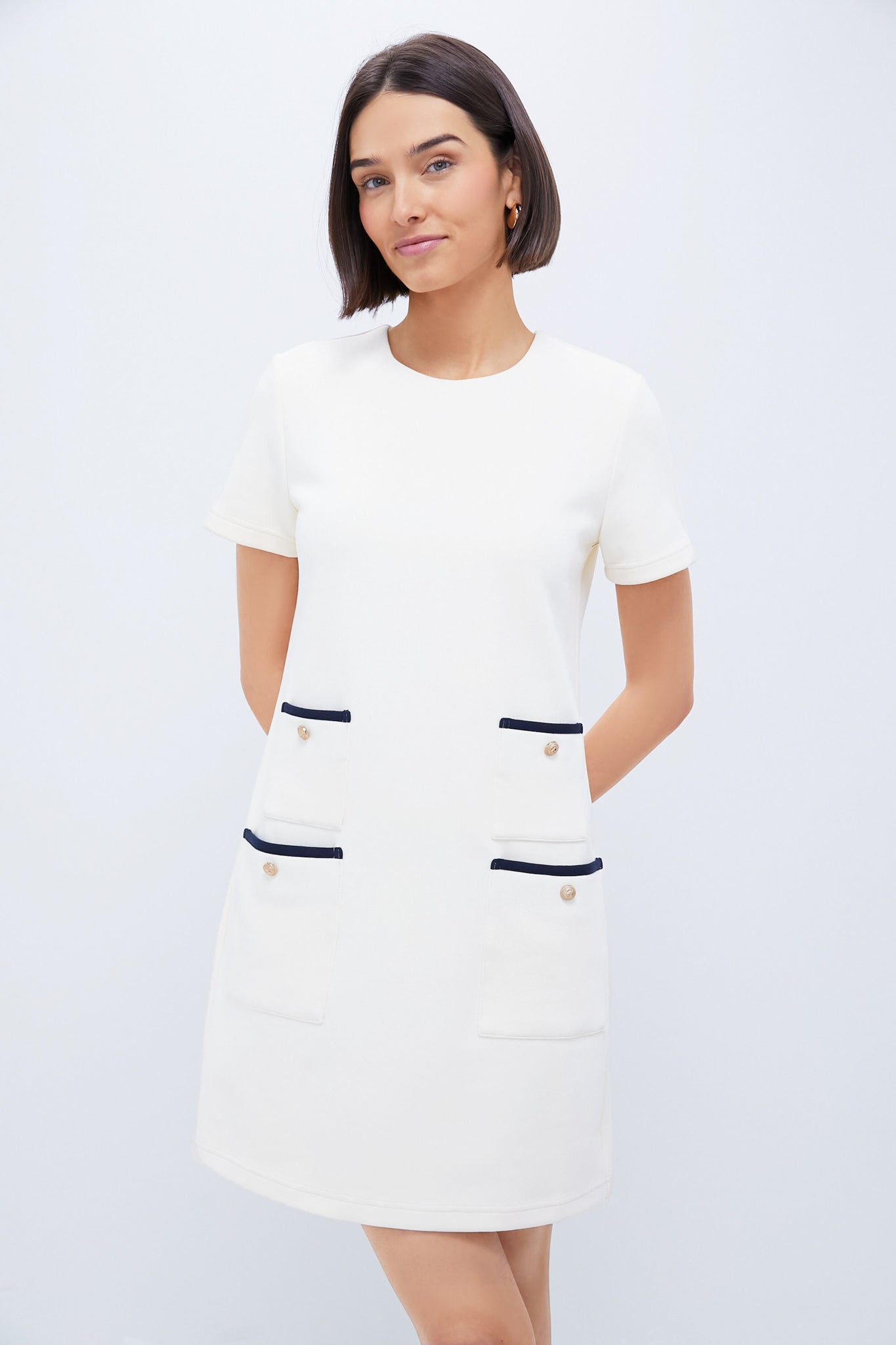 Pearl White Short Sleeve Francoise Dress | Tuckernuck