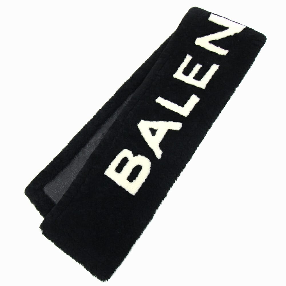 楽天市場】バレンシアガ マフラー 486094 ブラック ホワイト