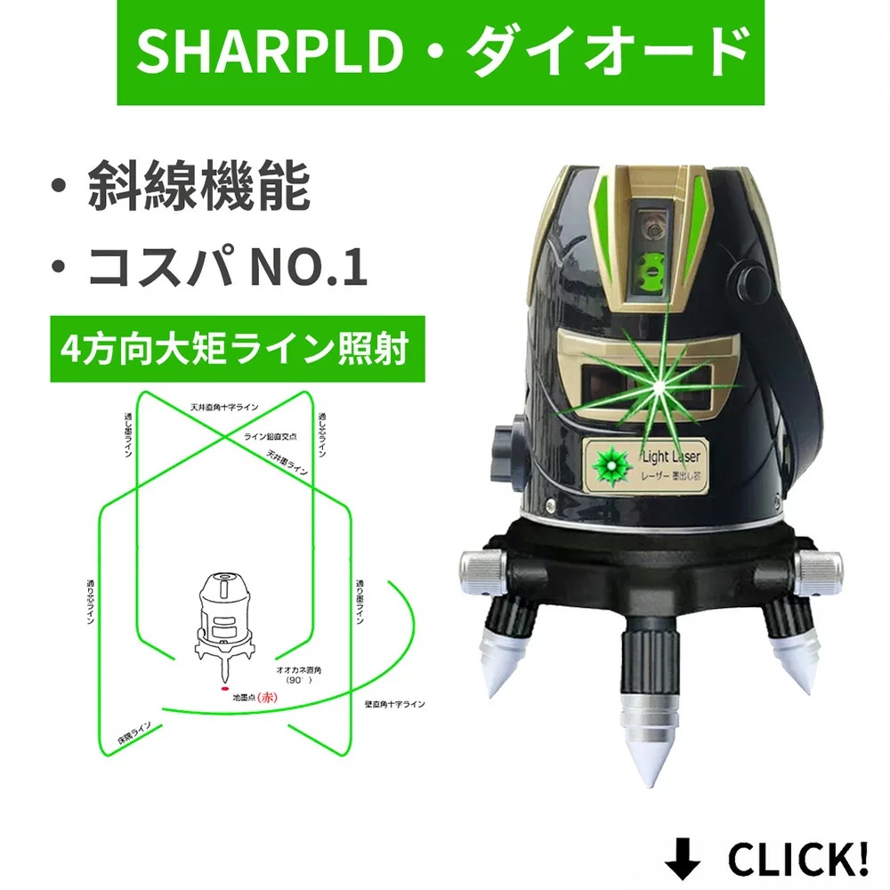 楽天市場】CL-WORK メーカー1年保証 SK-568 10倍強光5ライン グリーン