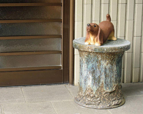 楽天市場】信楽焼 犬 置物 ダックスフンド 小さい いぬ リアル イヌ