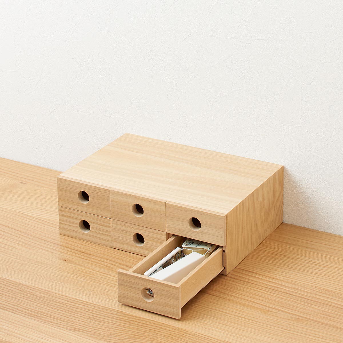 楽天市場】木製小物収納6段 約幅8．4x奥行17x高さ25．2cm