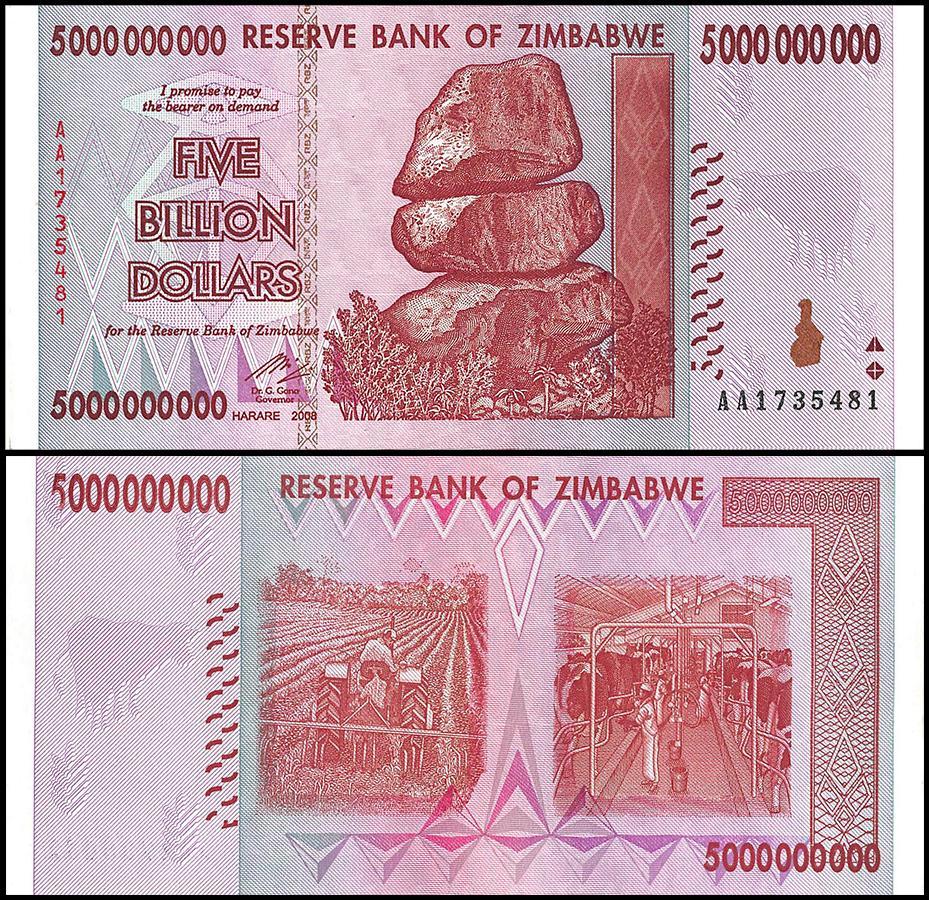 楽天市場】50億ジンバブエドル紙幣 新品 未使用（ハイパーインフレ紙幣