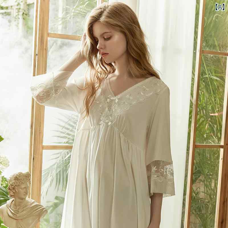 楽天市場】ネグリジェ 宮殿風 レディース 春夏 レースフリル シフォン