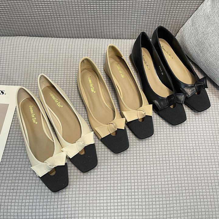 楽天市場】バイカラー フラットシューズの通販