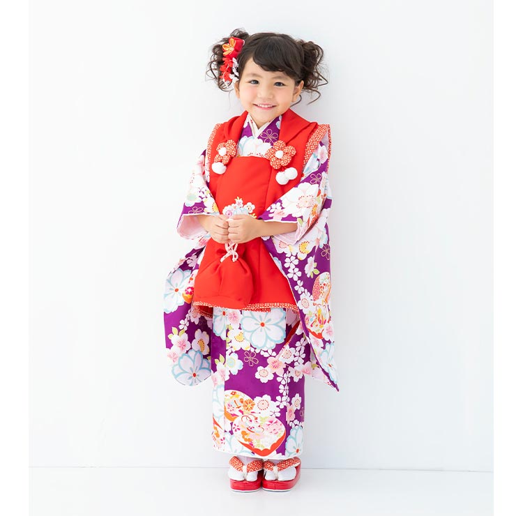 楽天市場】【残りわずか】 七五三 被布セット 3歳 - さくらに貝合わせ