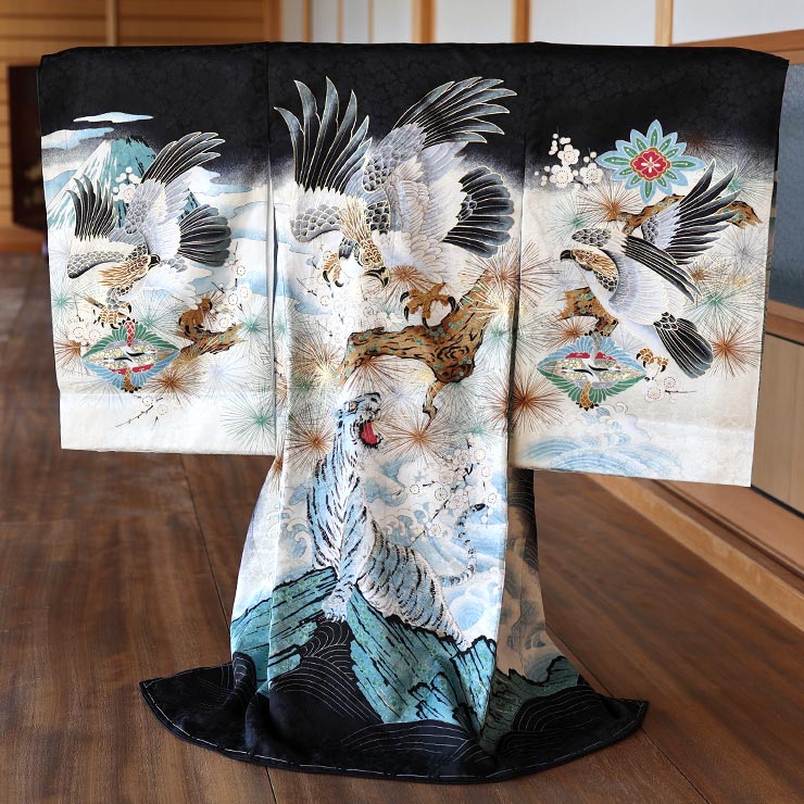 楽天市場】＼スーパーSALE開催中!／お宮参り 男の子 初着 産着 鷹に虎