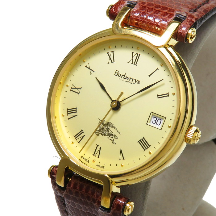 楽天市場】【BURBERRY/バーバリー】 3210 32mm 腕時計 GP/社外製革