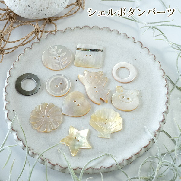 楽天市場】約2cmから2.5cm ばら売りシェルボタンパーツ 天然シェル