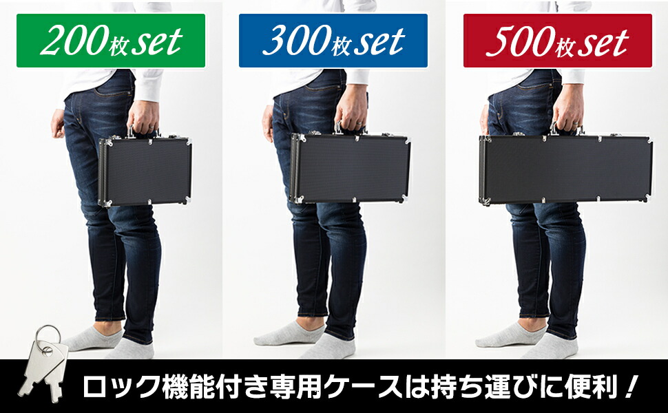 楽天市場】カジノチップ 500枚 シルバー ブラック ケース トランプ付き