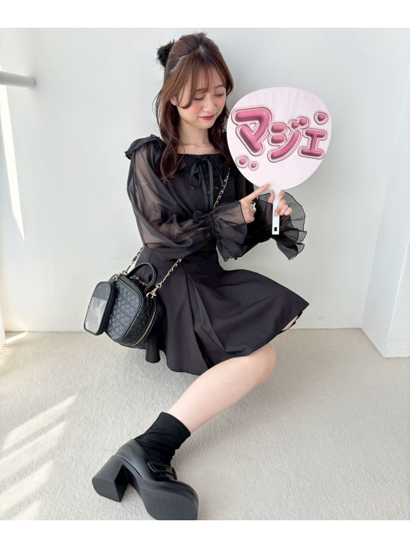 楽天市場】【SALE／65%OFF】袖異素材ミニワンピース MAJESTIC LEGON