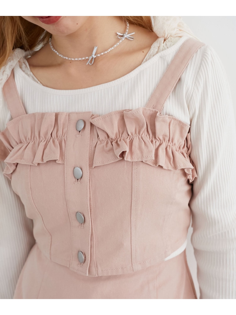 楽天市場】フリル（カラーピンク）（キャミソール｜トップス