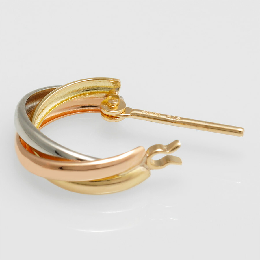 楽天市場】【即納可】 地金 ピアス 18金 イエローゴールド プラチナ900