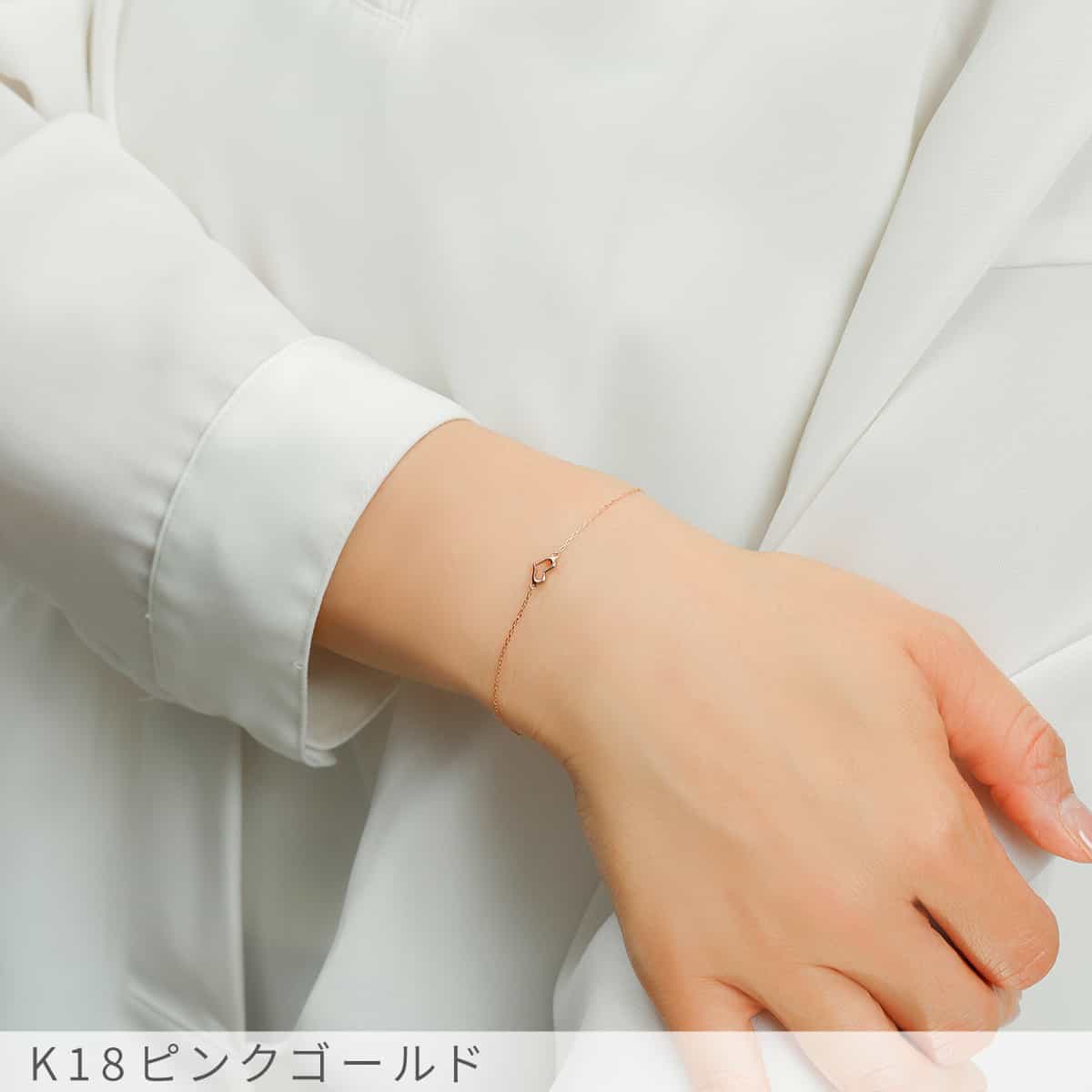 楽天市場】【即納可】 地金 ブレスレット ハート はーと モチーフ 18金