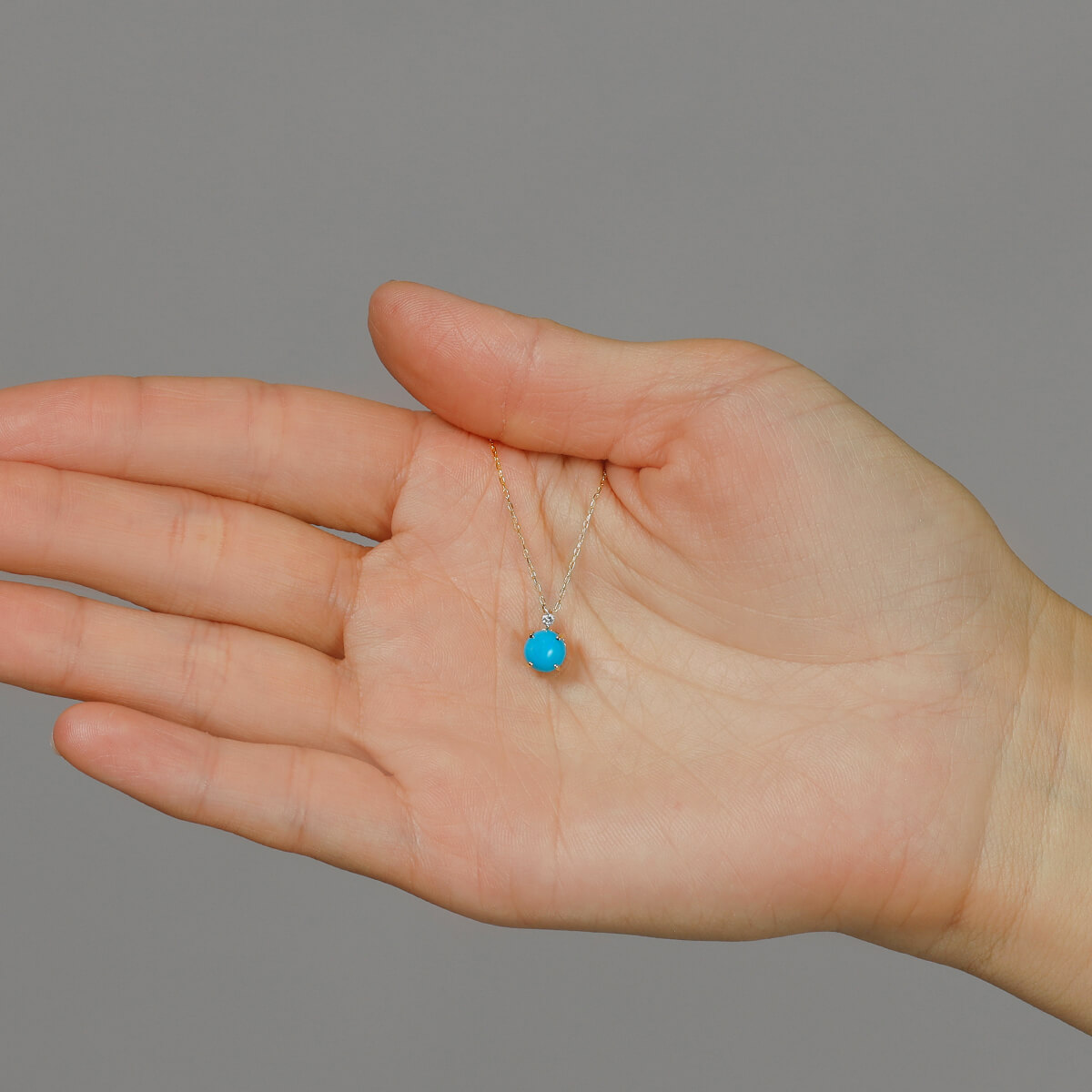 楽天市場】ターコイズ ダイヤモンド ネックレス ターコイズブルー 18金