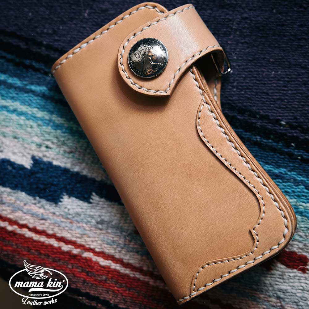 楽天市場】栃木レザー 長財布 バイカーズウォレット ライダース