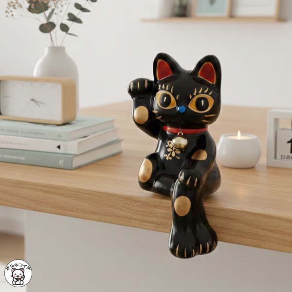 楽天市場】招き猫 黒 カフェ lucky cat 開店祝い 周年祝い 花以外