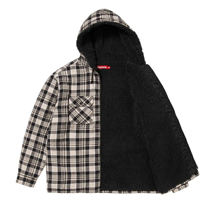楽天市場】【最短即日発送】 SUPREME LINED ZIP UP HOODED FLANNEL