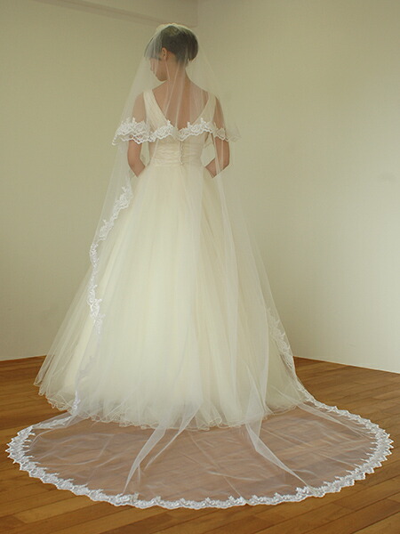 楽天市場】ウェディング ベール ロング レース2色 ホワイト/オフ