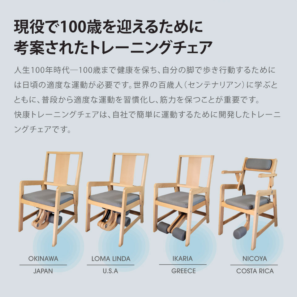 楽天市場】【送料無料】KaiKan 快康トレーニングチェア NICOYA 二
